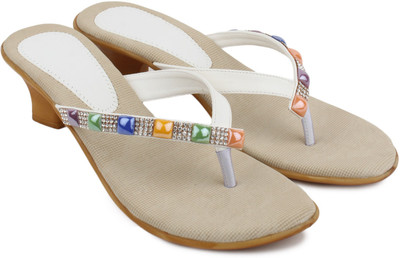 

Shezone Women White Heels