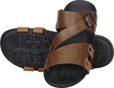 Kraasa Men Camel Sandals