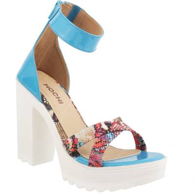 Mochi Women 45,Blue Heels