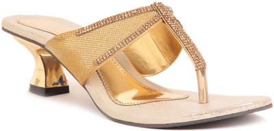 

Sindhi Footwear Women Gold Heels