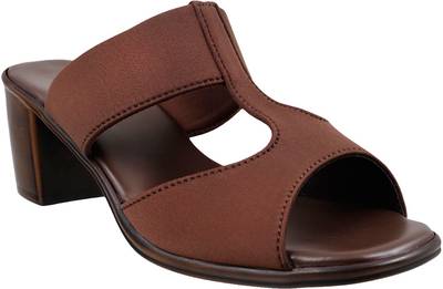 Mochi Women 12,Brown Heels