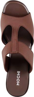 Mochi Women 12,Brown Heels