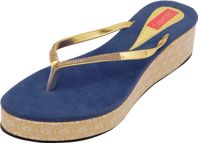 

Footrendz Women Blue Wedges