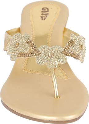 Glitz Women Gold Heels