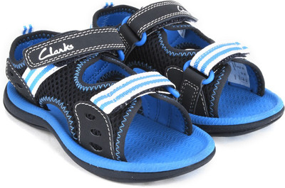 Clarks Boys & Girls Flats, Blue textile