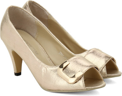 

MFT Couture Women Gold Heels