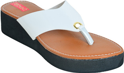 

Footrendz Women White Wedges