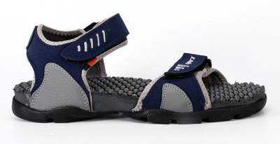 Sparx Men Navy Blue Yellow Sports Sandals