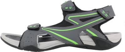 Fsports Men Dark Grey Fluorescent Green Sandals