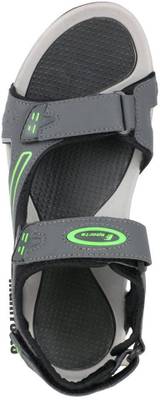 Fsports Men Dark Grey Fluorescent Green Sandals