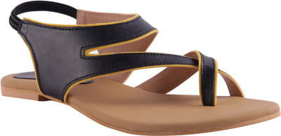 Adorn Women Black Flats