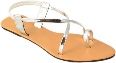 Myra Women Silver Flats