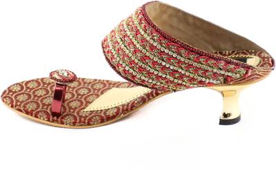 Steps Women Maroon Heels