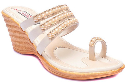 

Dolphin Miles Women Gold Wedges