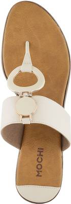 Mochi Women 20,Beige Heels