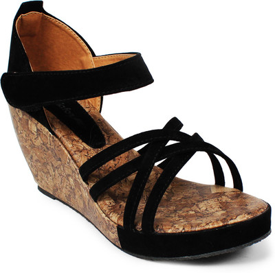 

Bellafoz Women Black Wedges