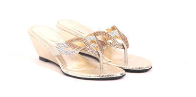 

Adorn Women Golden Wedges