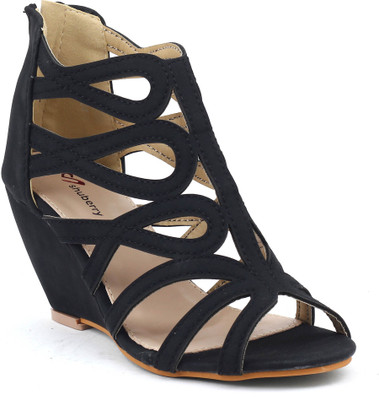 Shuberry Women Black Wedges