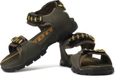 Sparx Men Olive Yellow Sports Sandals