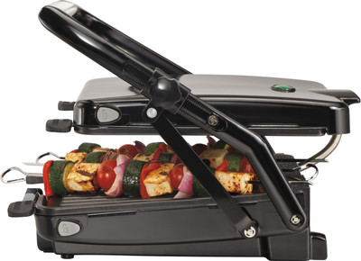 

Hamilton Beach Indoor Grill and Panini Press 25451 with 2 Skewers Grill