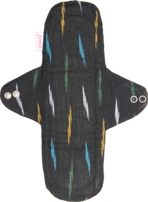 

Femy Washable & Reusable Cloth Pad-Ikkat Black Sanitary Pad