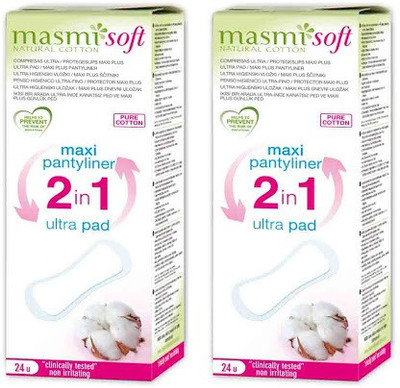 

Masmi Pure Cotton 2-in-1 Pantyliner(Pack of 2)