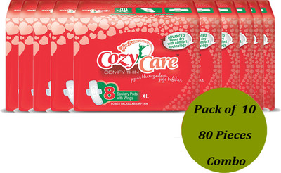 

Cozy Care Comfy Thin Advanced Super Dry Technology Pack Of 10 Sanitary Pad(Pack of 10)