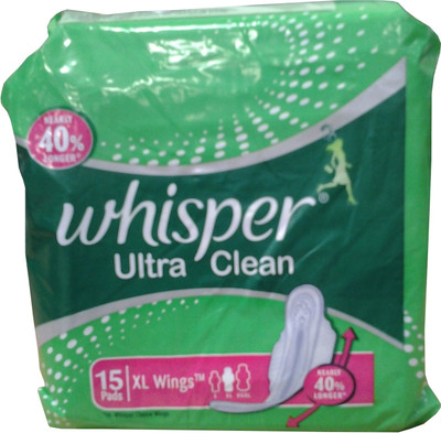 

Whisper Ultra Clean XL Wings Sanitary Pad(Pack of 15)