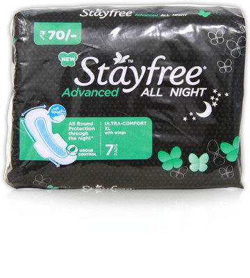 

Stayfree Stayfree Advanced All Night Ultra XL Sanitary Pad(Pack of 7)