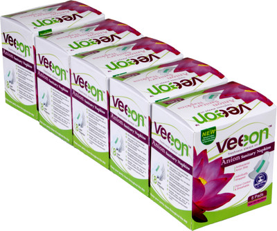 

Veeon 100% Cotton Napkins 8 Pcs Each Sanitary Pad(Pack of 5)