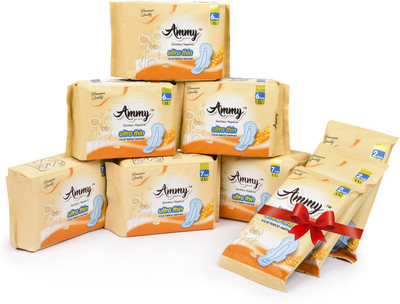 

Ammy Set Of 6 XXl Ultra Thin , Rashes Free , Will get 6 Pads Free. Sanitary Pad(Pack of 9)
