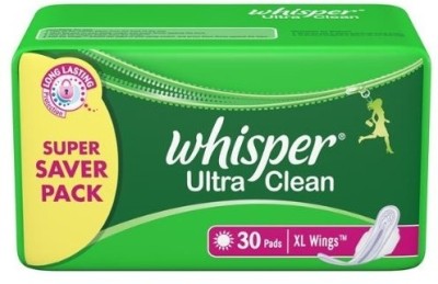 

Whisper Ultra Clean Wings XL-30 Sanitary Pad(Pack of 30)