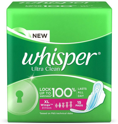 

Whisper Ultra Clean Wings Sanitary Pad(Pack of 15)