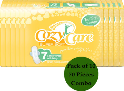 

Cozy Care Feel Soft Super Soft Design Pack Of 10 Sanitary Pad(Pack of 10)