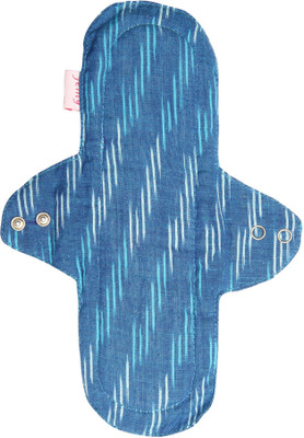 

Femy Washable & Reusable Cloth Pad-Ikkat Blue Sanitary Pad
