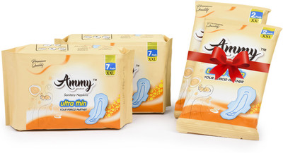 

Ammy Buy 2 Set of 7 pads will get 4 sanitary Ultra Thin Pads free Sanitary Pad(Pack of 18)