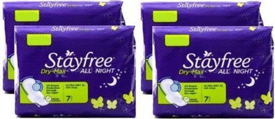 

Stayfree Dry Max All Night Sanitary Pad(Pack of 4)