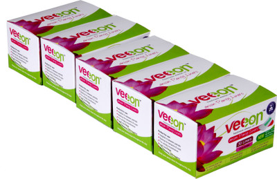 

Veeon 100 % Cotton 30S Each Pantyliner(Pack of 5)
