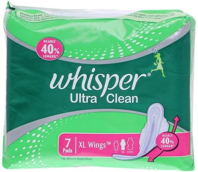 

Whisper Ultra Clean Xtra Large Wings Sanitary Pad(Pack of 7)