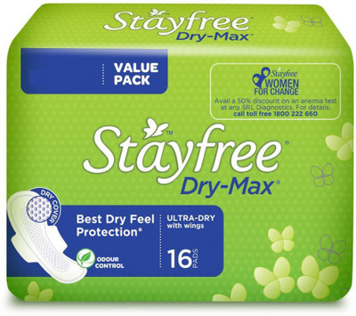 

Stayfree Dry Max Sanitary Pad(Pack of 16)