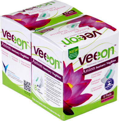 

Veeon 100% Cotton Napkins 8 Pcs Each Sanitary Pad(Pack of 2)
