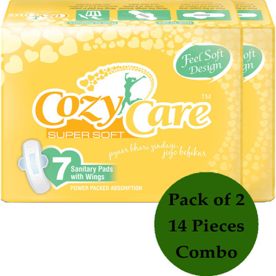 

Cozy Care Feel Soft Super Soft Design Pack Of 2 Sanitary Pad(Pack of 2)