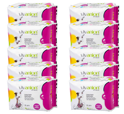 

Vivanion Herbal with Anion Sanitary Pad(Pack of 10)