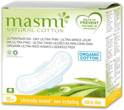 

Masmi Organic Cotton Ultra Thin Wings Individually Wrapped Day Napkin Sanitary Pad