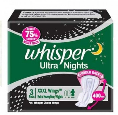 

Whisper Ultra Nights XXXL Wings Extra Heavyflow/Nights Sanitary Pad(Pack of 3)