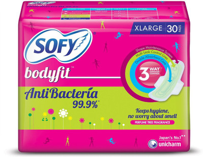 

Sofy Antibacterial Sanitary Pad(Pack of 30)