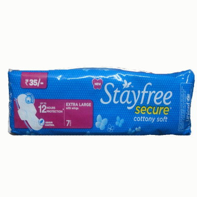 

Stayfree Secure Cottony Soft XL Sanitary Pad(Pack of 7)