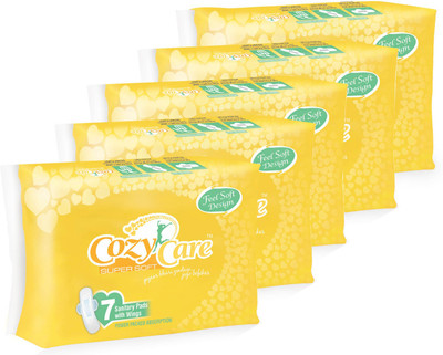 

Cozy Care Feel Soft Design Sanitary Pad(Pack of 7)