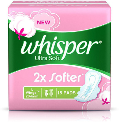 

Whisper Ultra Soft - L Wings Sanitary Pad(Pack of 15)