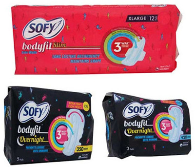 

Sofy Side Walls Body Fit Xl Day, Xxl And Xxxl Night Sanitary Pad(Pack of 20)